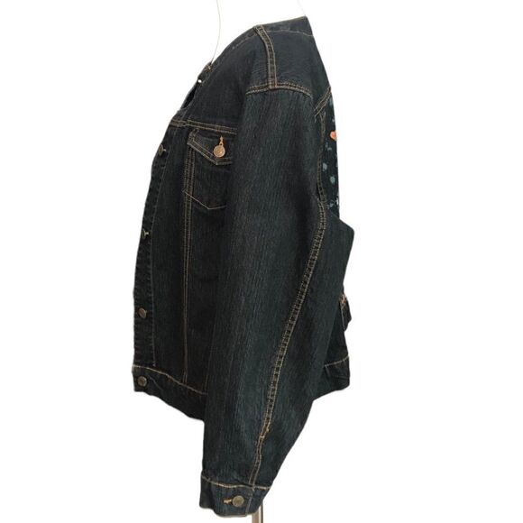 Denim Jacket Be Kind Custom Back Panel - 1XL - Like New Condition Urban flair - Picture 9 of 14